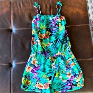 Tropical print Romper